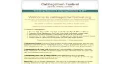 Desktop Screenshot of cabbagetownfestival.org