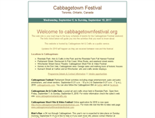 Tablet Screenshot of cabbagetownfestival.org